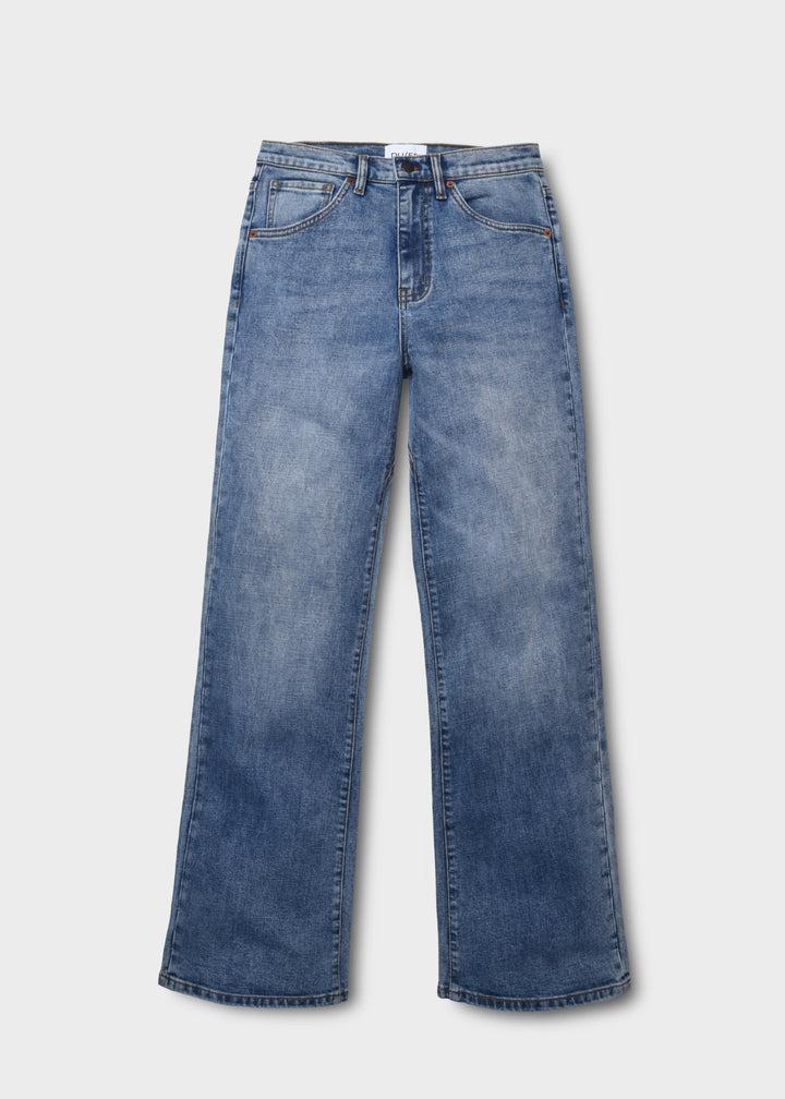 Duer Midweight Denim Wide Leg (Zip Fly) - Vintage Blue