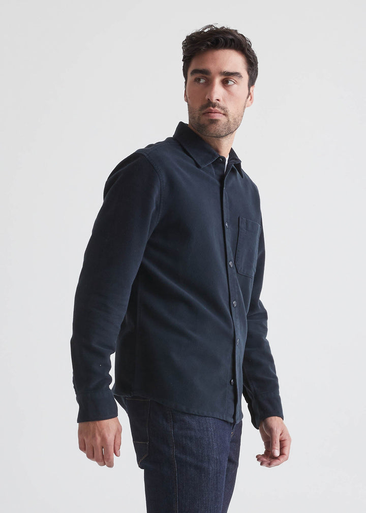 duer No Sweat Moleskin Shirt - Navy