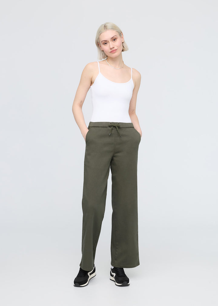 duer No Sweat Wide Leg Pant - Thyme