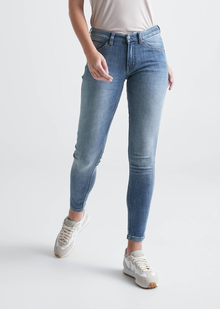 Duer Performance Denim Mid Rise Skinny - Tidal
