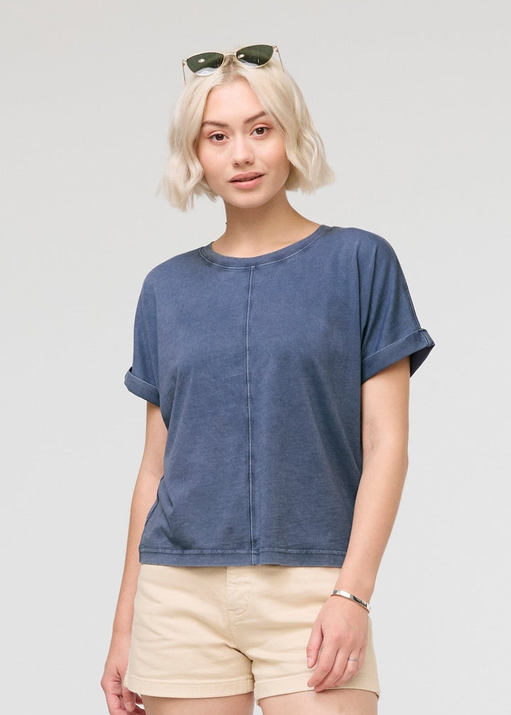 duer PurePima Vintage Dolman Tee - Washed Indigo