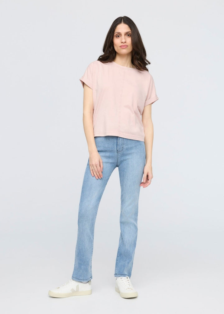 Duer PurePima Vintage Dolman Tee - Washed Soft Rose