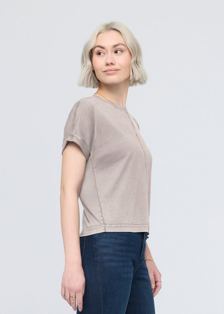 Duer PurePima Vintage Dolman Tee - Washed Stone