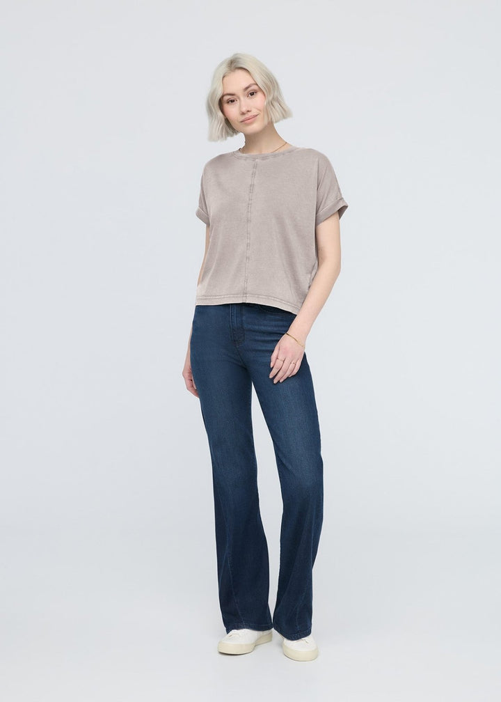 Duer PurePima Vintage Dolman Tee - Washed Stone