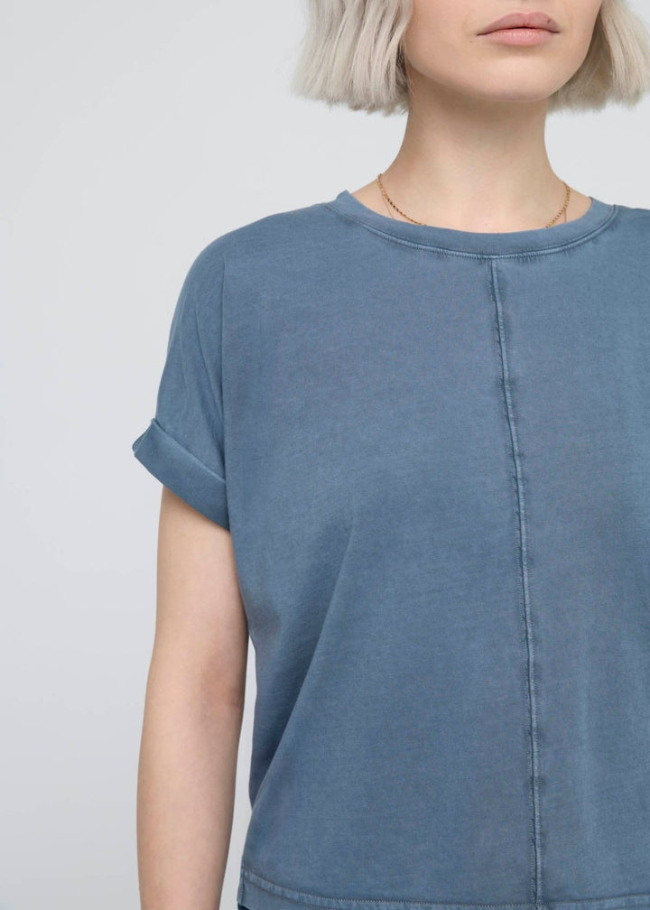 Duer PurePima Vintage Dolman Tee - Washed Stone Blue