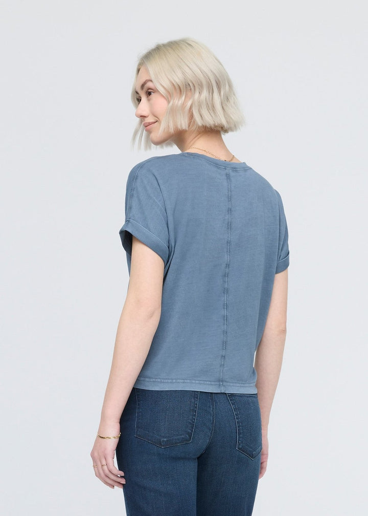 Duer PurePima Vintage Dolman Tee - Washed Stone Blue