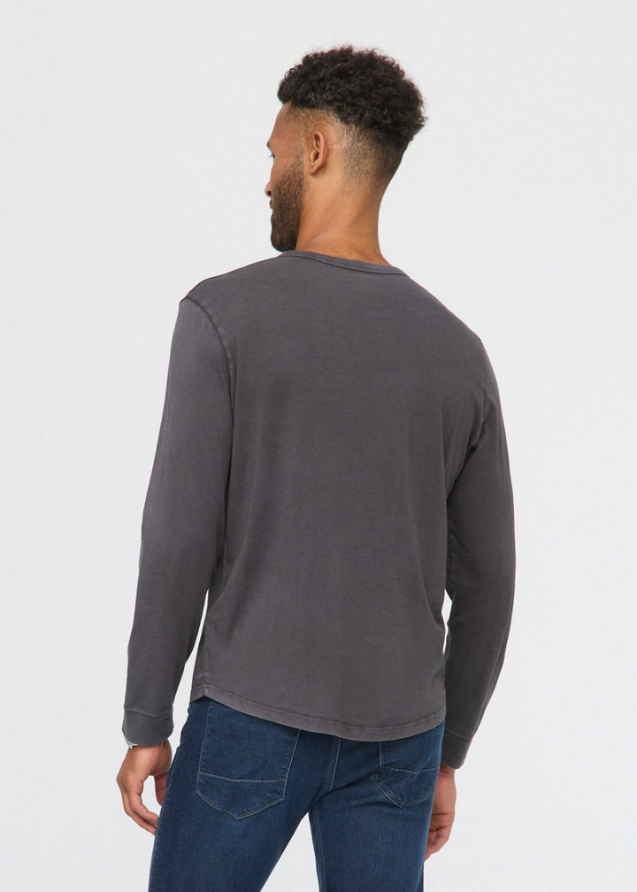 Duer PurePima Vintage Henley - Washed Grey