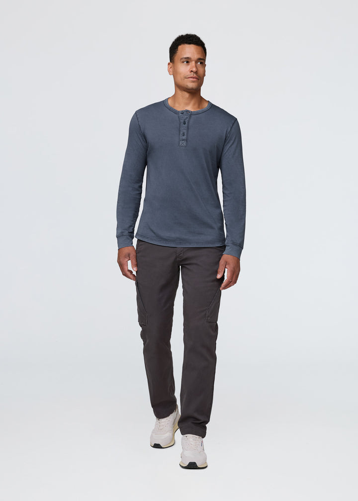 Duer PurePima Vintage Henley - Washed Indigo