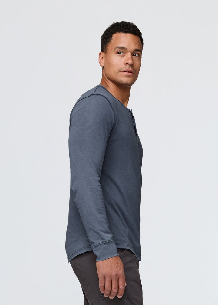 Duer PurePima Vintage Henley - Washed Indigo