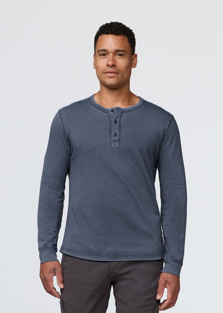 duer PurePima Vintage Henley - Washed Indigo