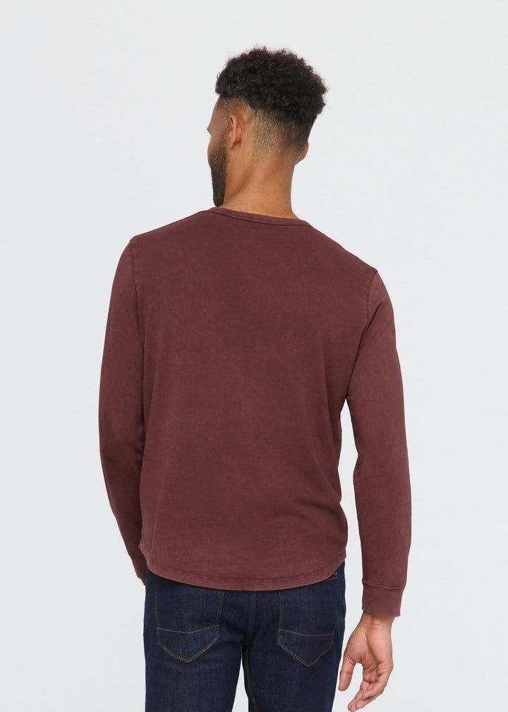 Duer PurePima Vintage Henley - Washed Red Rock