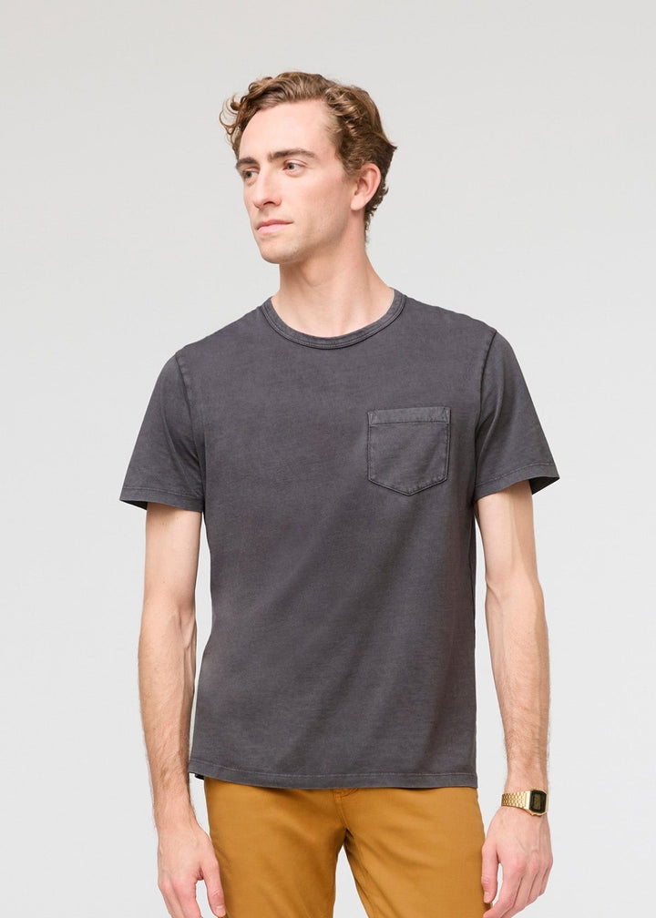 duer PurePima Vintage Pocket Tee - Washed Grey