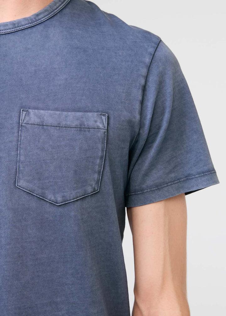 Duer PurePima Vintage Pocket Tee - Washed Indigo