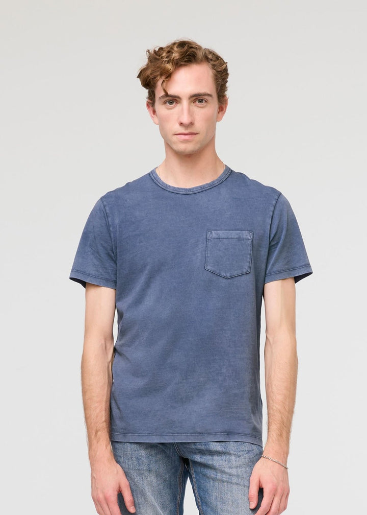duer PurePima Vintage Pocket Tee - Washed Indigo