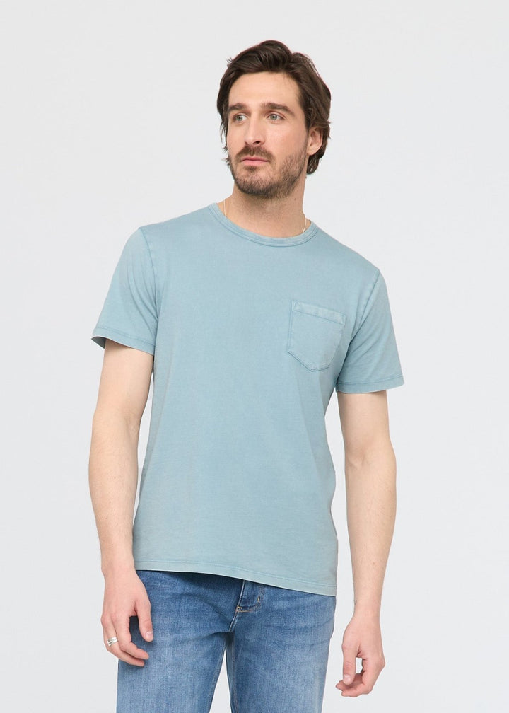 duer PurePima Vintage Pocket Tee - Washed Oceanic