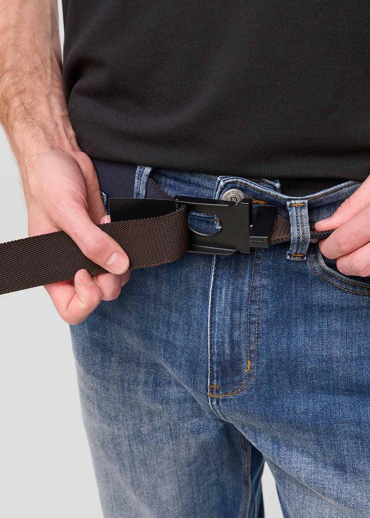 Duer Reversible Stretch Belt - Navy/Brown