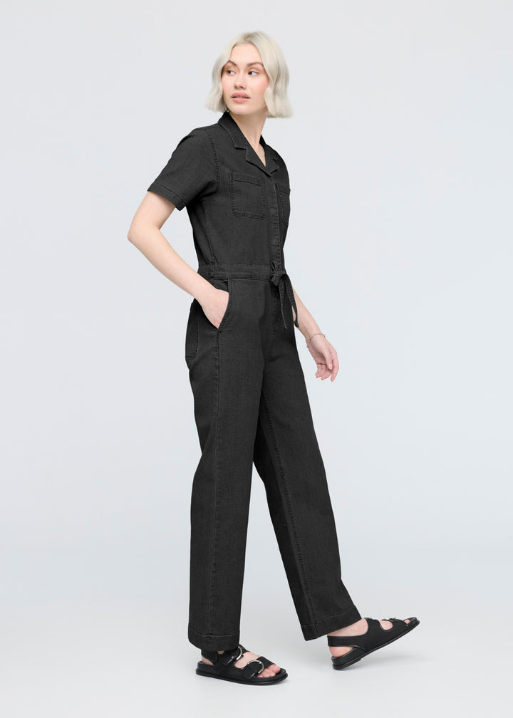Duer Stretch Canvas Girlfriend Jumpsuit - Black
