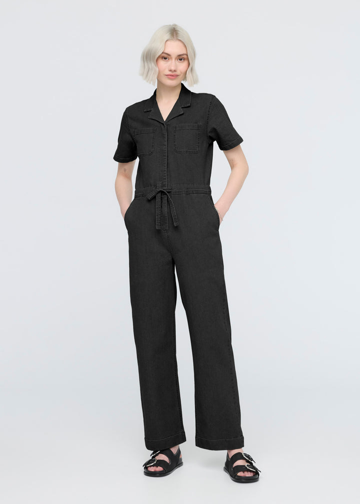 duer Stretch Canvas Girlfriend Jumpsuit - Black