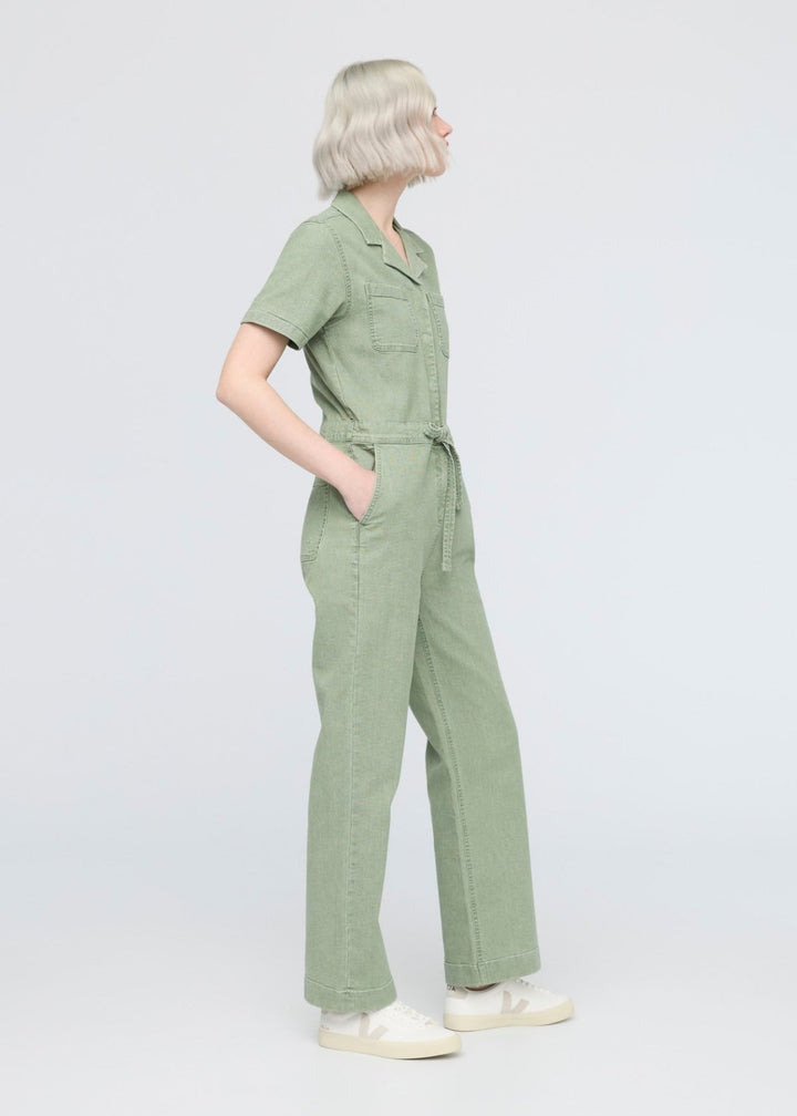 Duer Stretch Canvas Girlfriend Jumpsuit - Light Pine