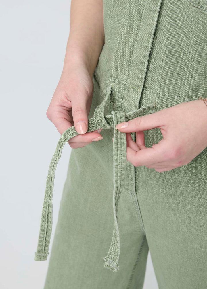 Duer Stretch Canvas Girlfriend Jumpsuit - Light Pine