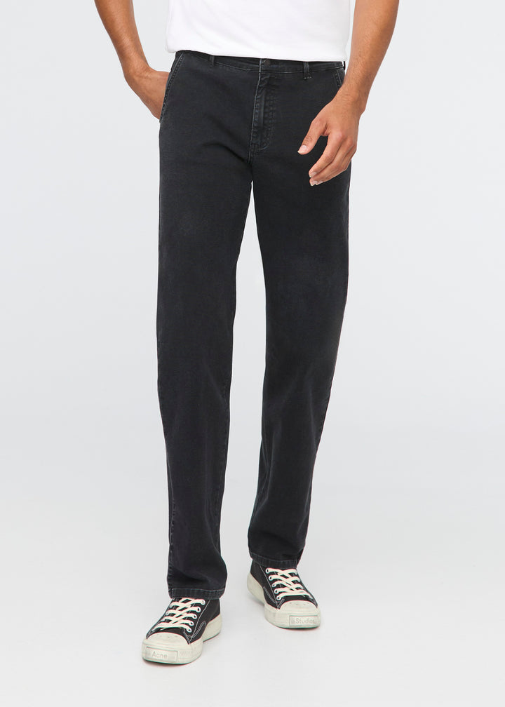 Duer Stretch Canvas Relaxed Straight Chino - Black