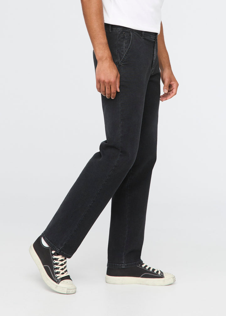 Duer Stretch Canvas Relaxed Straight Chino - Black