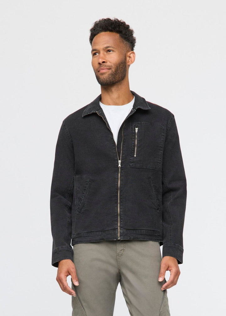 duer Stretch Canvas Utility Jacket - Black
