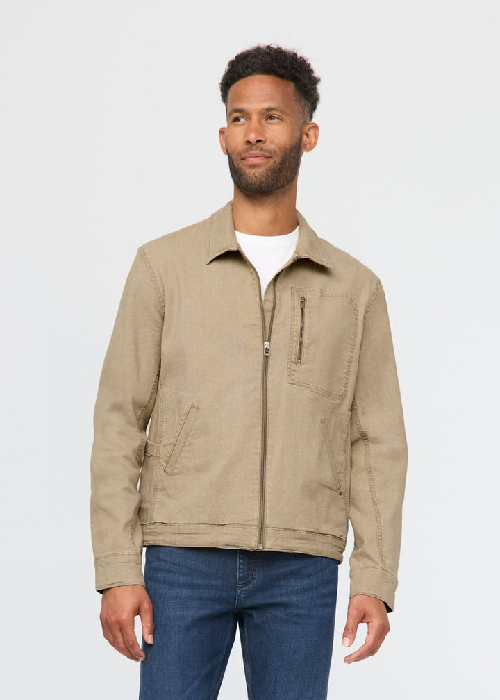 duer Stretch Canvas Utility Jacket - Tan