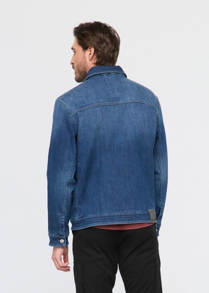 Duer Tech Fleece Denim Jacket - Classic Indigo