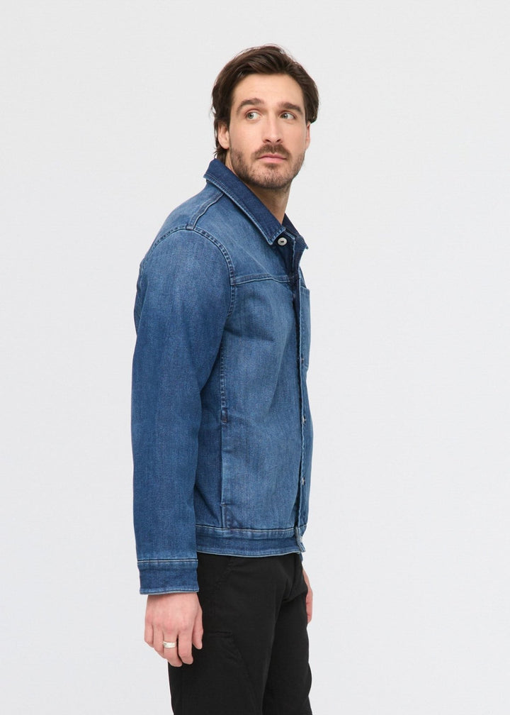 Duer Tech Fleece Denim Jacket - Classic Indigo