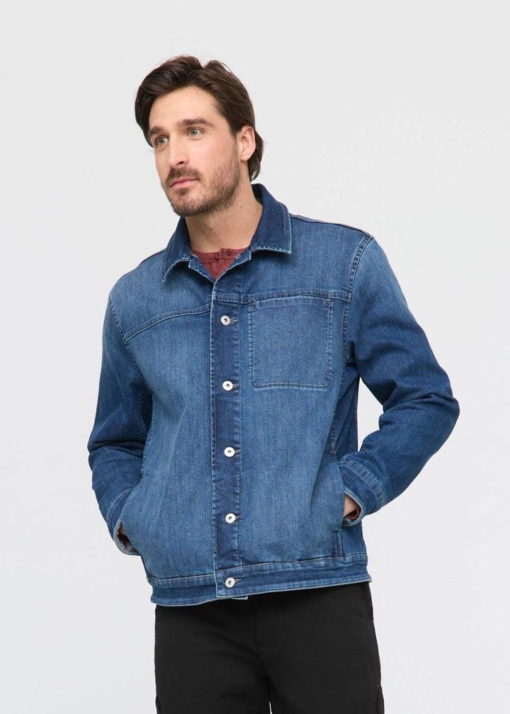 duer Tech Fleece Denim Jacket - Classic Indigo