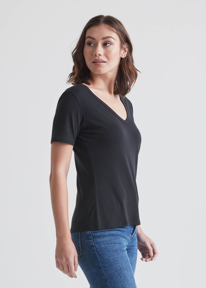Duer The Only Tee V-Neck - Black