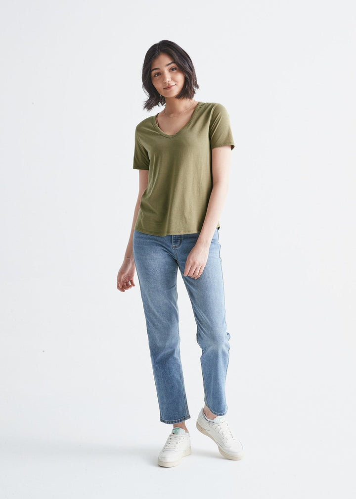 Duer The Only Tee V-Neck - Olive