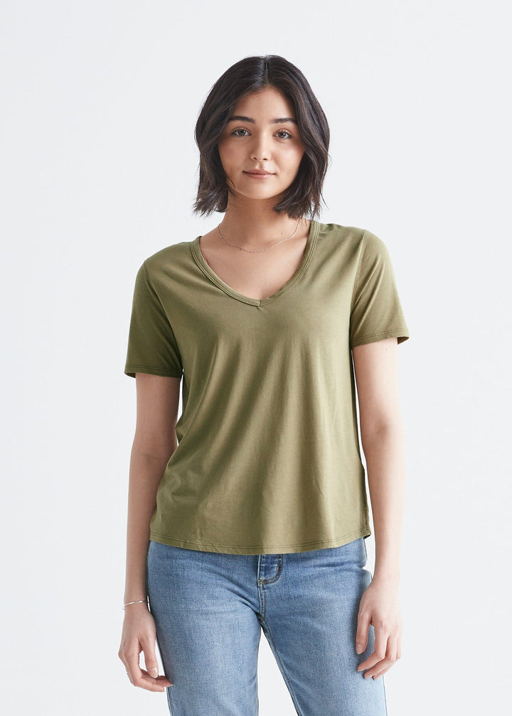 duer The Only Tee V-Neck - Olive