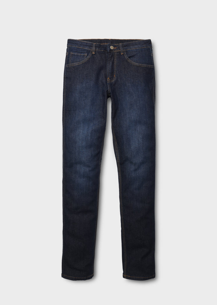 Duer Fireside Denim Mid Rise Slim Straight - Dark Stone