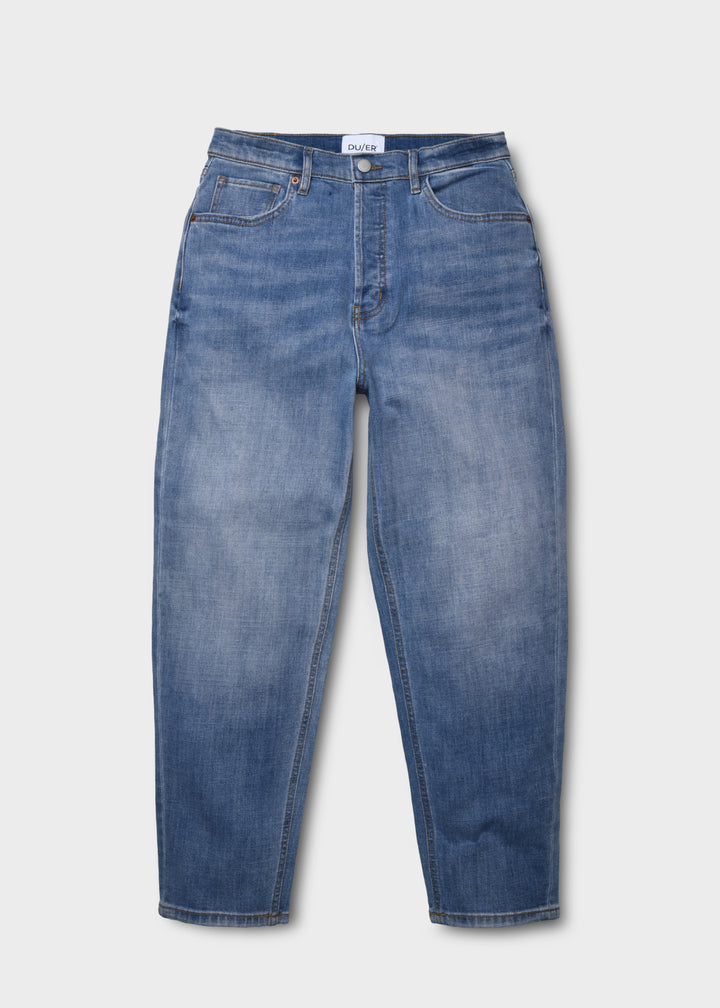 Duer Midweight Denim High Rise Arc (Button Fly) - Vintage Tint
