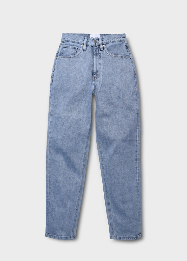 Duer Midweight Denim High Rise Arc (Zip Fly) - Salt And Pepper