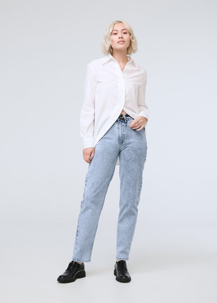 duer Midweight Denim High Rise Arc (Zip Fly) - Salt and Pepper