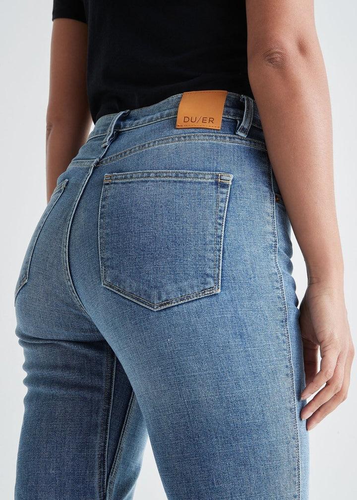 Duer Midweight Denim High Rise Straight (Button Fly) - Vintage