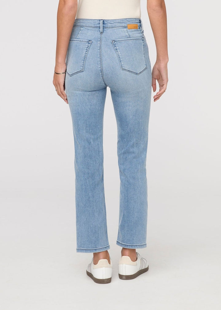 Duer No Sweat Denim High Rise Slim Straight - Mystic Blue