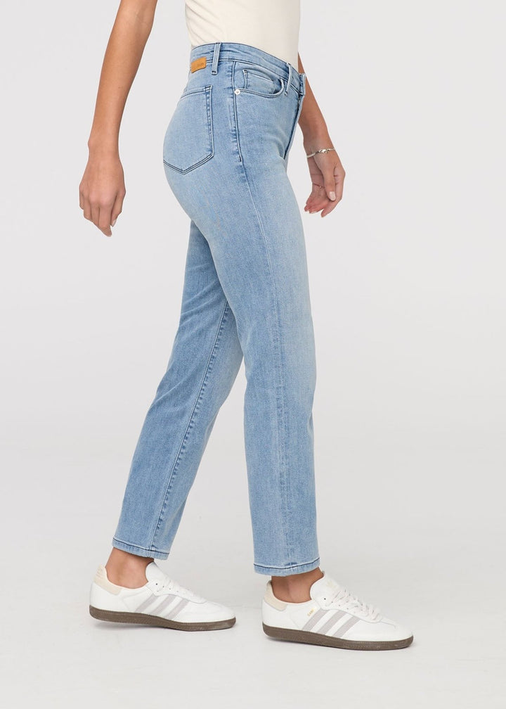 Duer No Sweat Denim High Rise Slim Straight - Mystic Blue