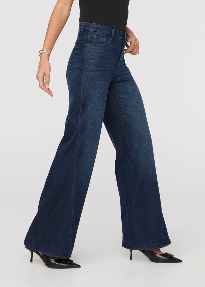 Duer No Sweat Denim High Rise Wide Leg - Nostalgia Tone