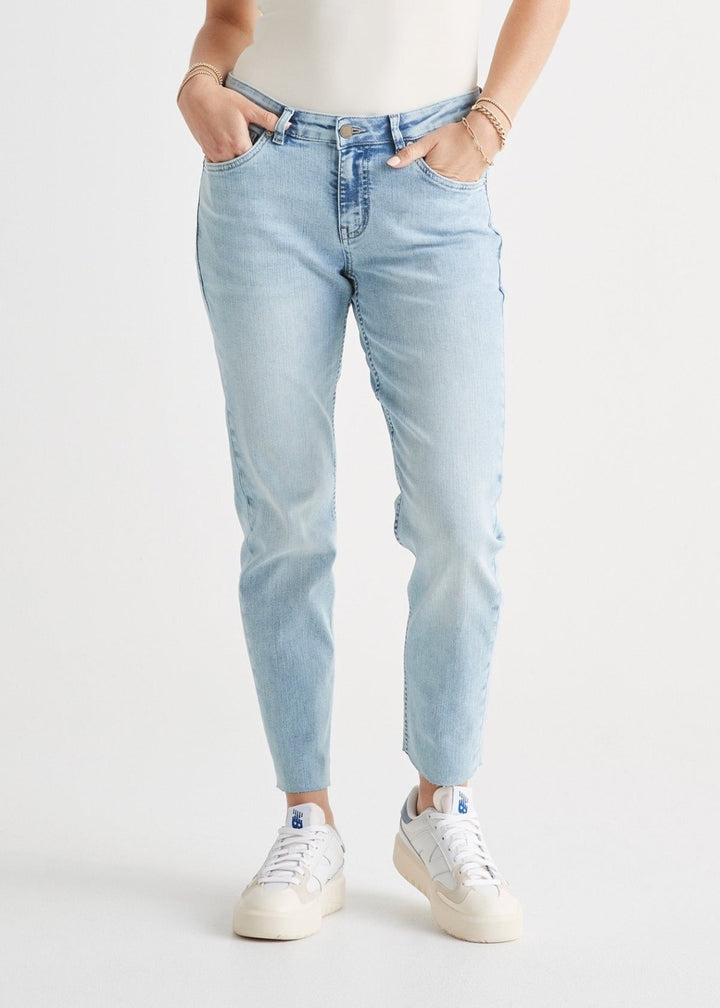 Duer Performance Denim Girlfriend - Coastal Blue (raw Hem)