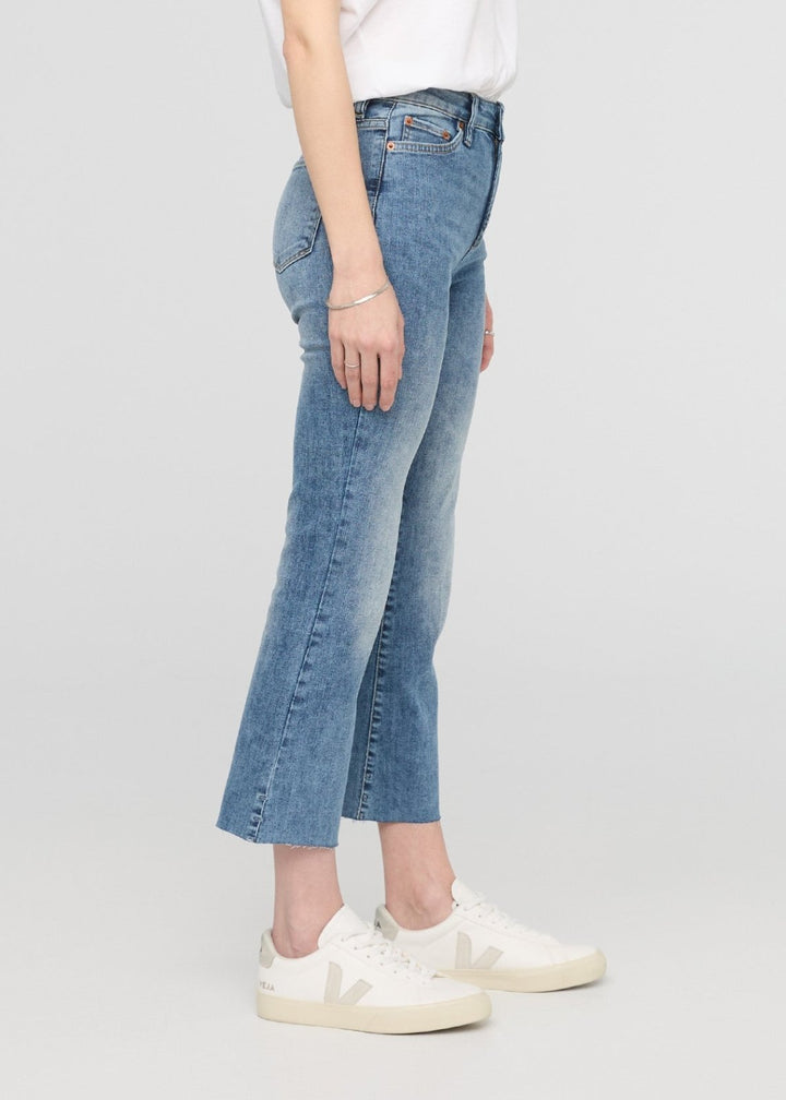 Duer Performance Denim High Rise Kick Flare - Beach Blue