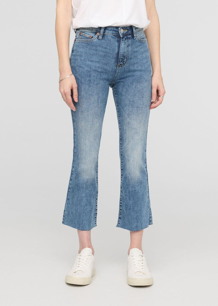 Duer Performance Denim High Rise Kick Flare - Beach Blue
