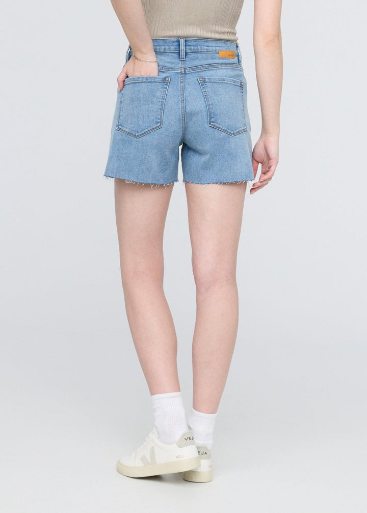 Duer Performance Denim+ High Rise Relaxed Short - Light Heritage