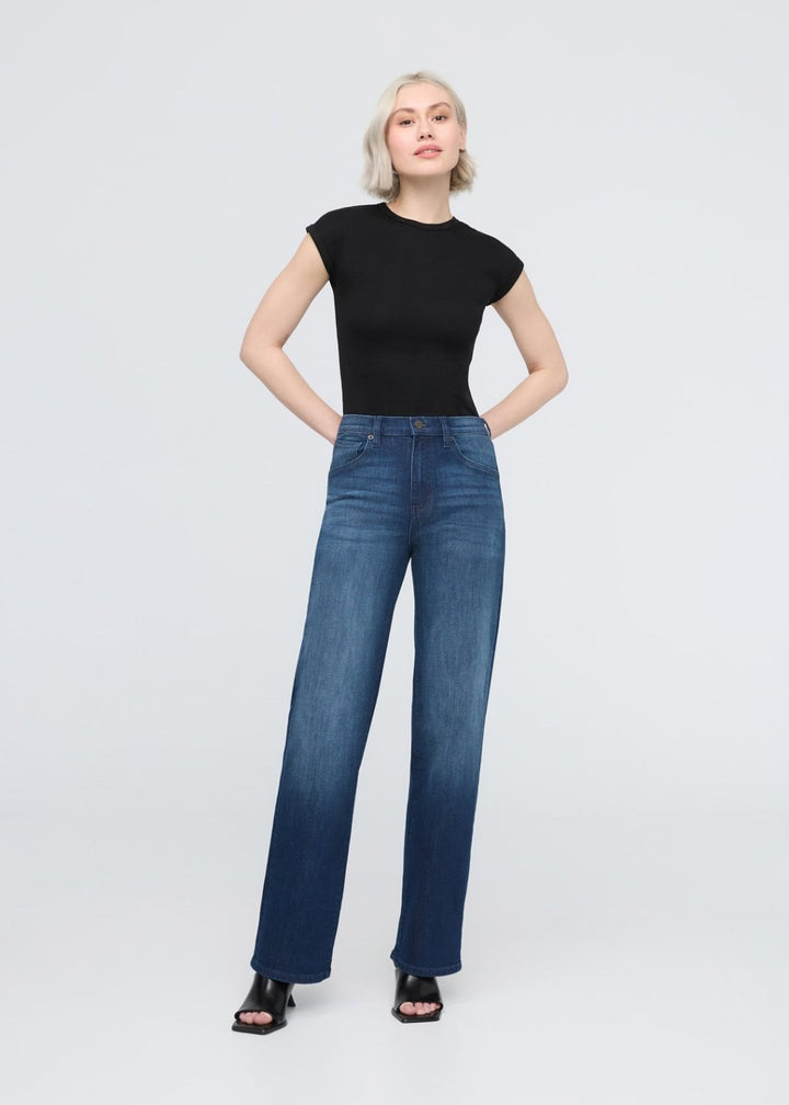 duer Performance Denim+ High Rise Straight - Moonlight