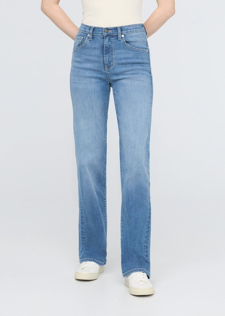 Duer Performance Denim+ High Rise Straight - Vintage Seaside