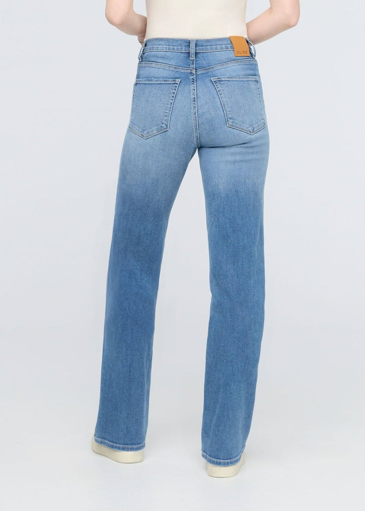 Duer Performance Denim+ High Rise Straight - Vintage Seaside