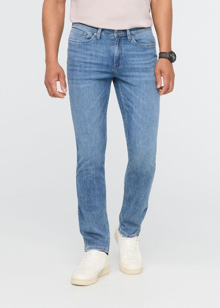 Duer Performance Denim Lite Slim Straight - Slate Indigo